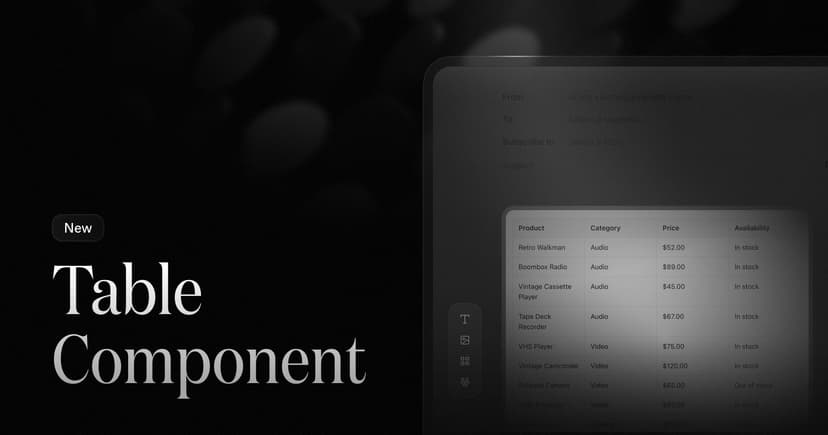 New Table Component